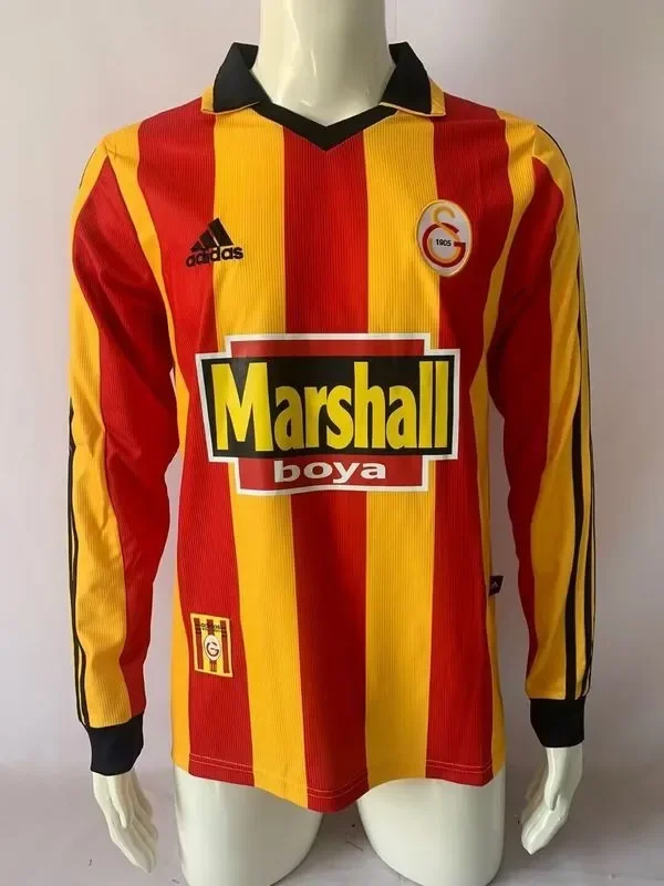 Retro Jersey 1999-2000 Galatasaray Home Long Sleeve Soccer Jersey