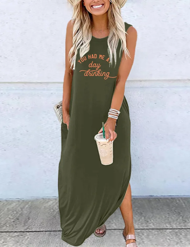 You Had Me At Day Drinking Maxi Dress