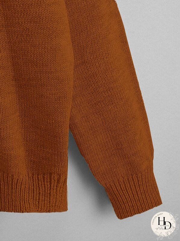 Color Block Drop Shoulder Sweater