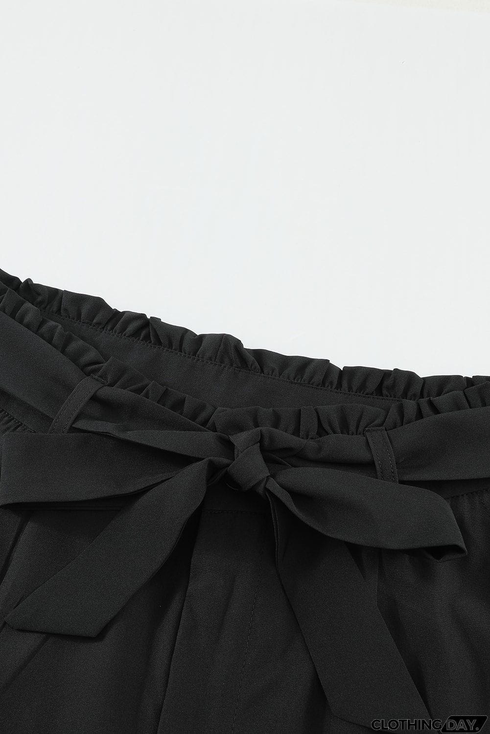 Paperbag Waist Straight Leg Pants