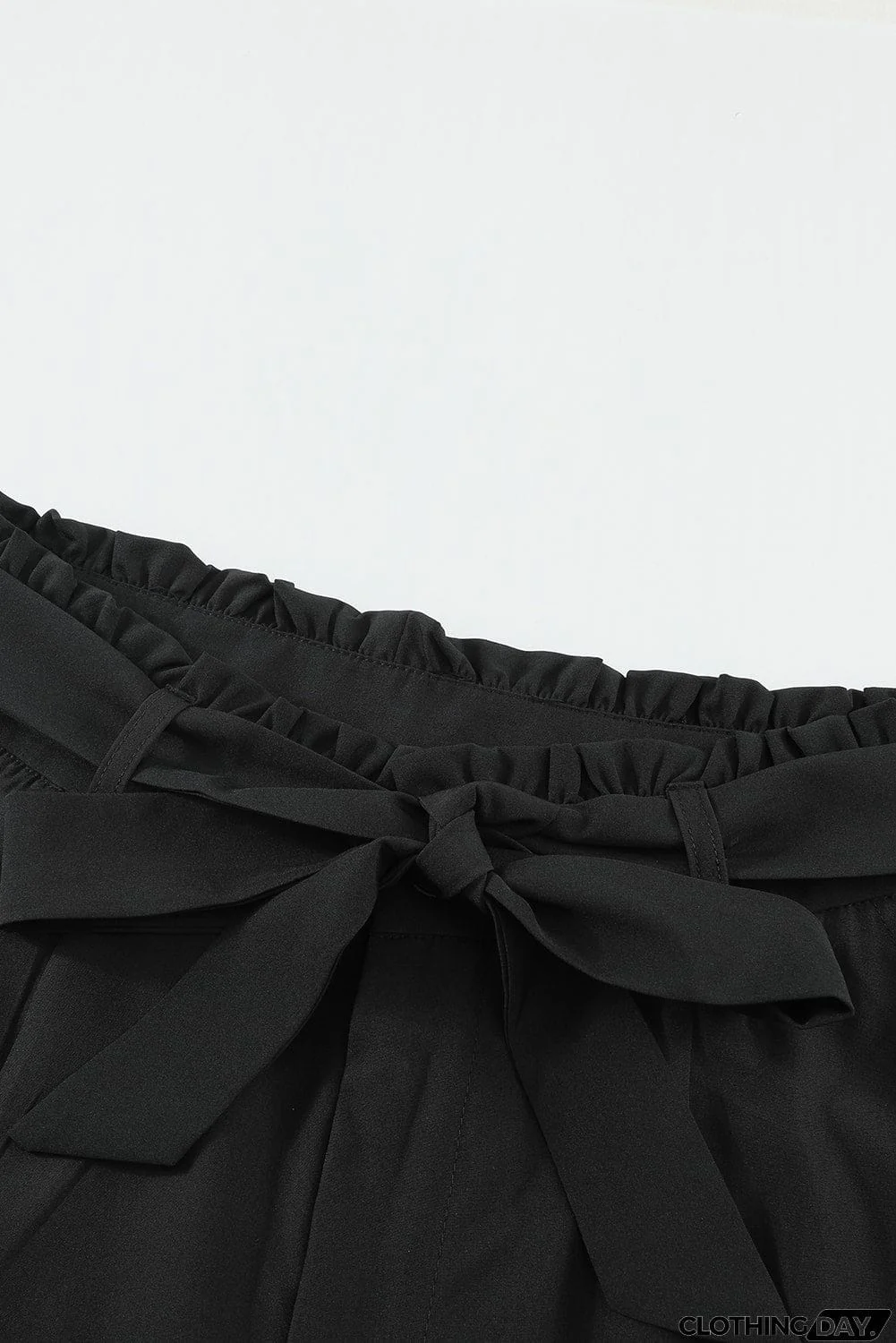 Paperbag Waist Straight Leg Pants