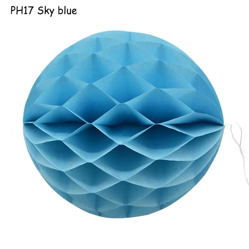 1Pcs 2 -12 Chinese Round Hanging Paper Honeycomb Flowers Balls Crafts Party Wedding Home DIY Decoration Paper Lantern Pompom
