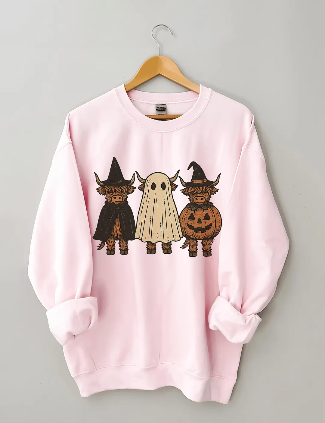 Boo Ghost Highland Cow Sweatshirt