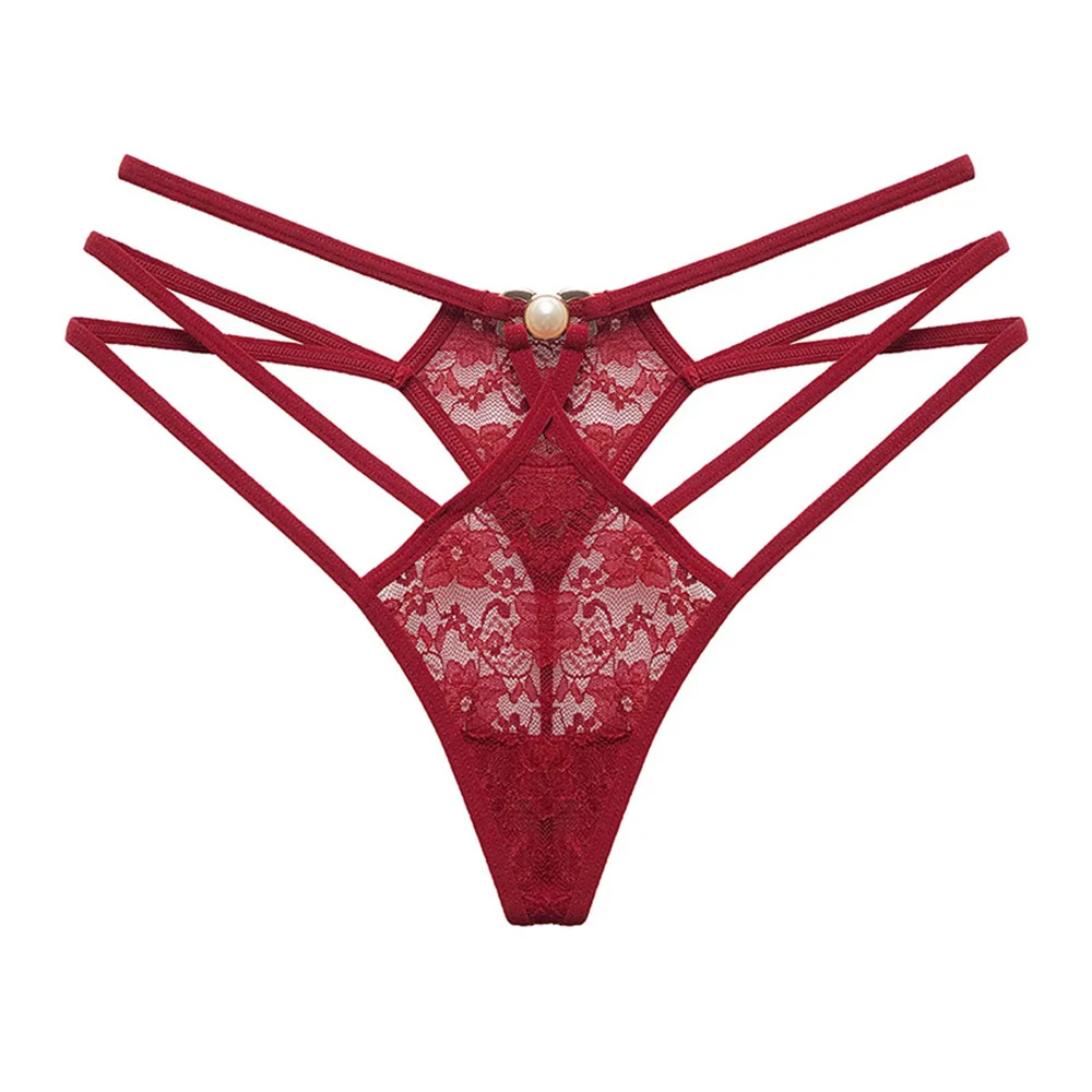 Churchf Churchf Cross-Lace T-Thong Women Sexy Lace Seduction Pot