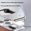 &Eacute;tui de t&eacute;l&eacute;phone en cuir titane pour iPhone avec Magsafe