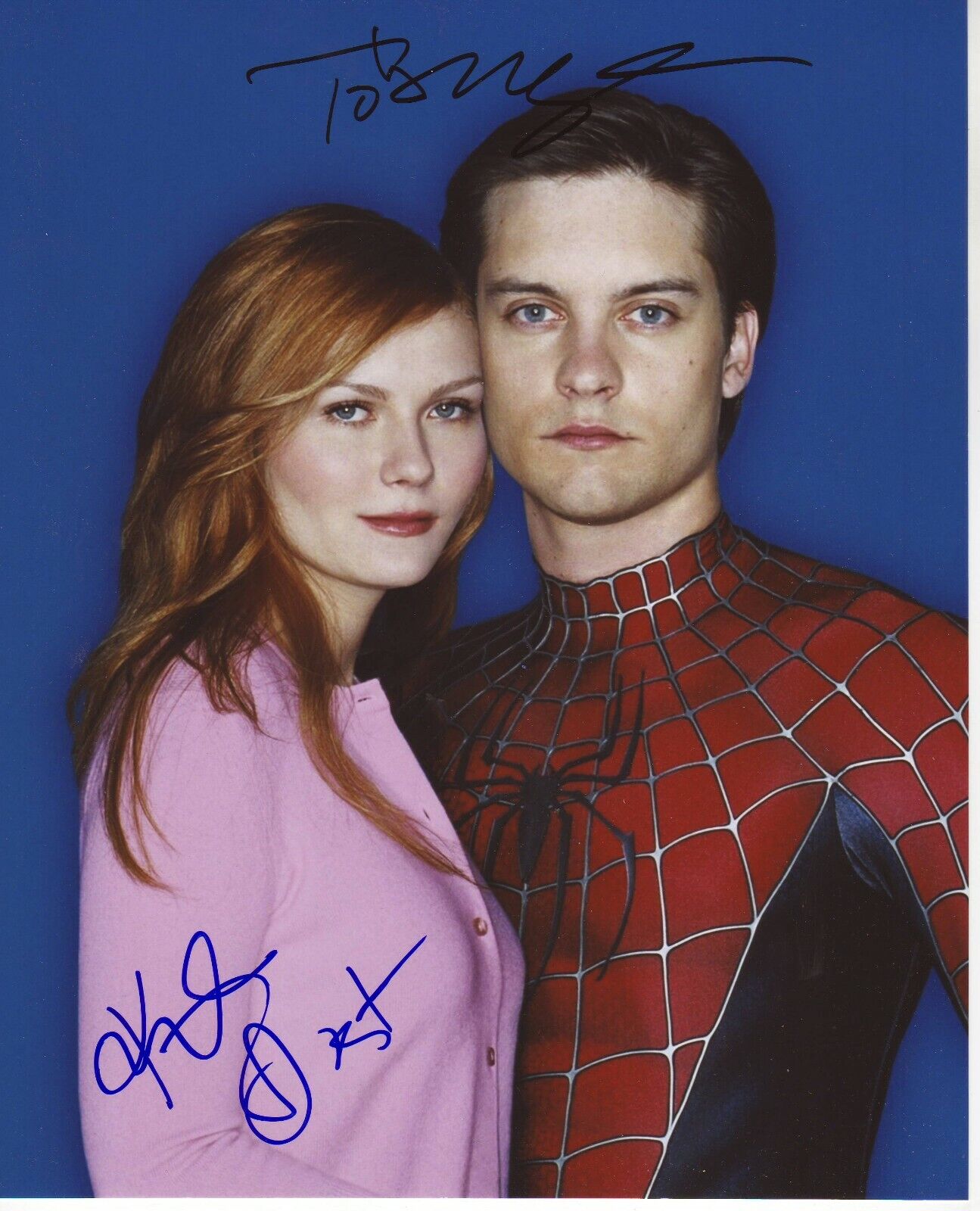 SPIDERMAN - KIRSTEN DUNST & TOBEY MAGUIRE AUTOGRAPH SIGNED PP Photo Poster painting POSTER