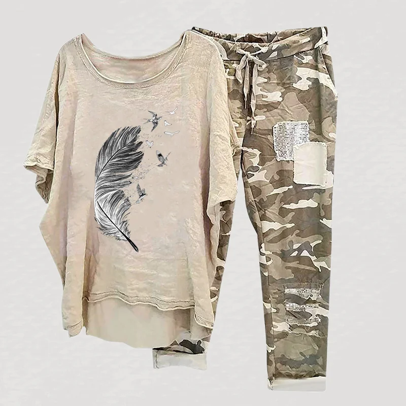 Women's Printed Two Piece Casual Set