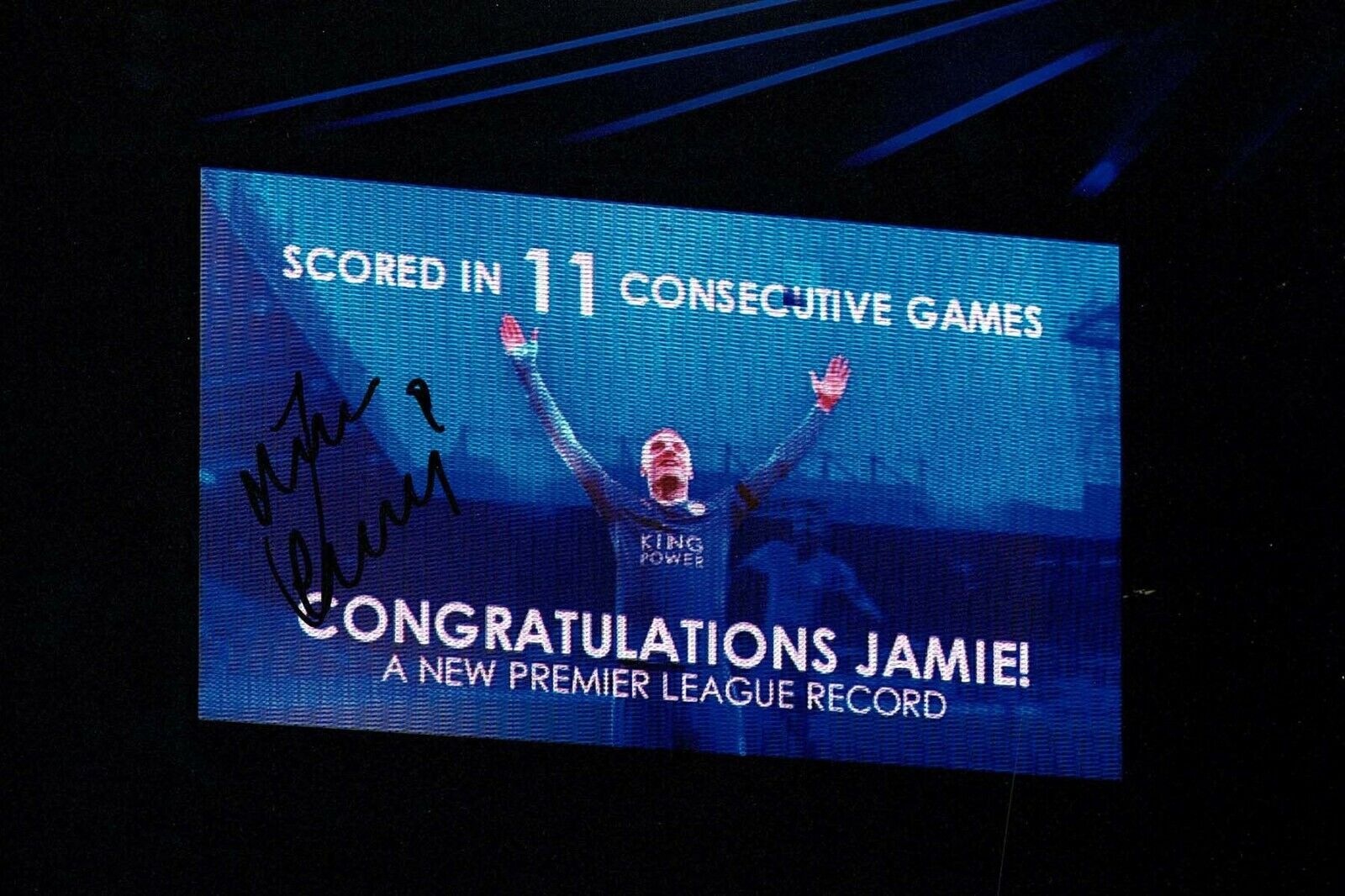 Jamie VARDY 12x8 Signed Autograph Photo Poster painting B AFTAL COA Leicester City ENGLAND