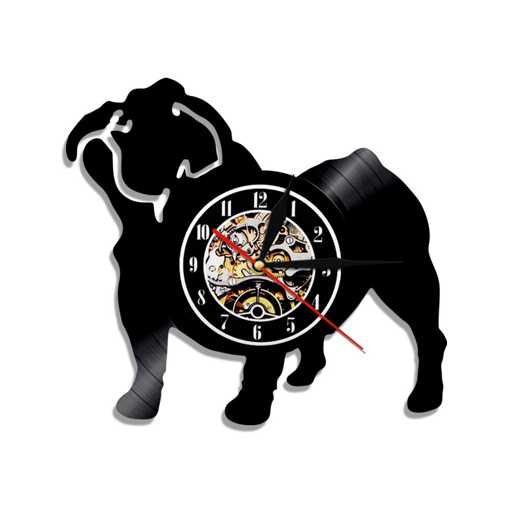 

French Bulldog - Vinyl Record Wall Clock - Without LED, 501 Original