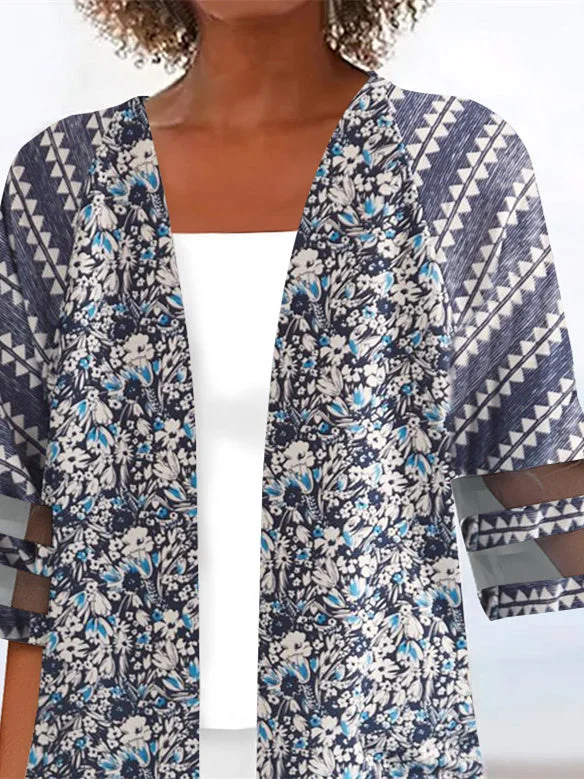 Women Half Sleeve V-neck Solid Color Dress