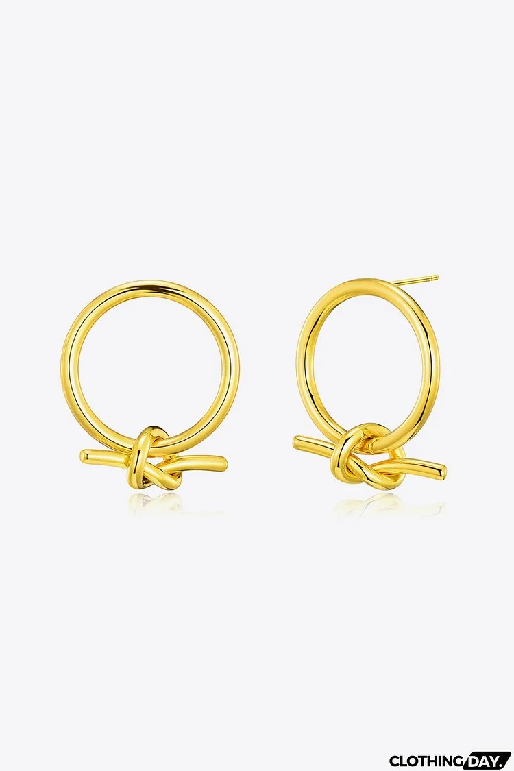 18K Gold-Plated Tied Hoop Earrings