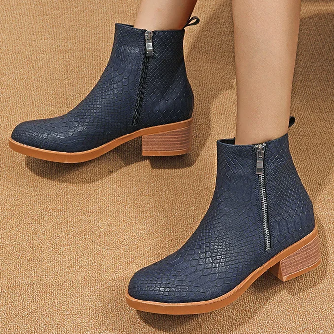 Woman Vintage Fall Leather Boots