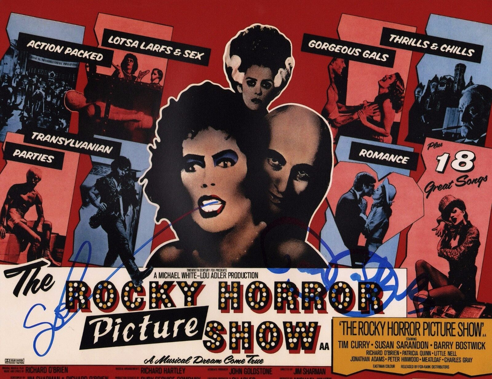 ~~SUSAN SARANDON & BARRY BOSTWICK Authentic Hand-Signed Rocky Horror 11x14 Photo Poster painting