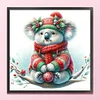 Winter Koala - 18CT Stamped Cross Stitch - 30*30cm - Animal Xmas