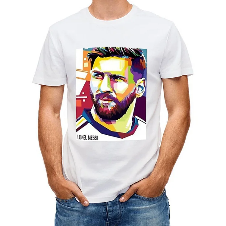 Lionel Messi Inspired Pop Art Short Sleeve T-Shirt