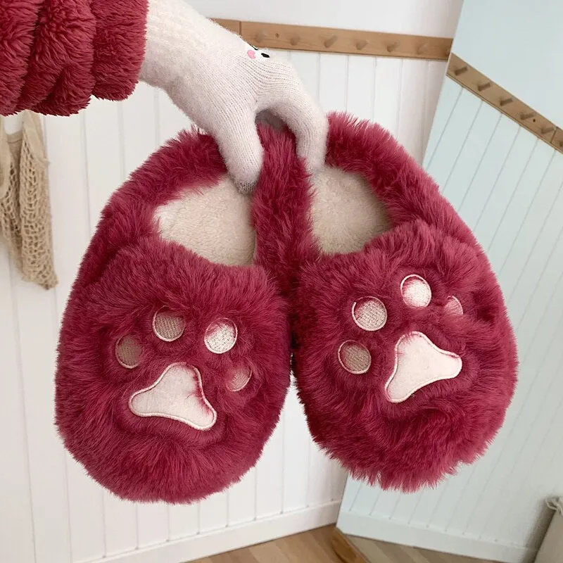 2022 Winter Women Slipper Cat Claw Cotton Home Slippers Warm And Non Slip Indoor Household Plush Slipper For Female