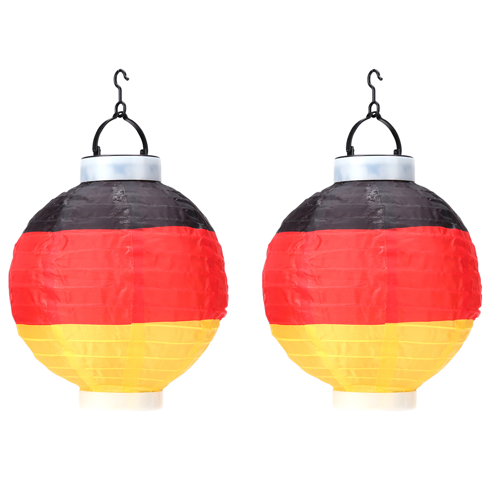 

2pcs Solar German Flag Lantern Hanging Festival -Solar Light, 501 Original