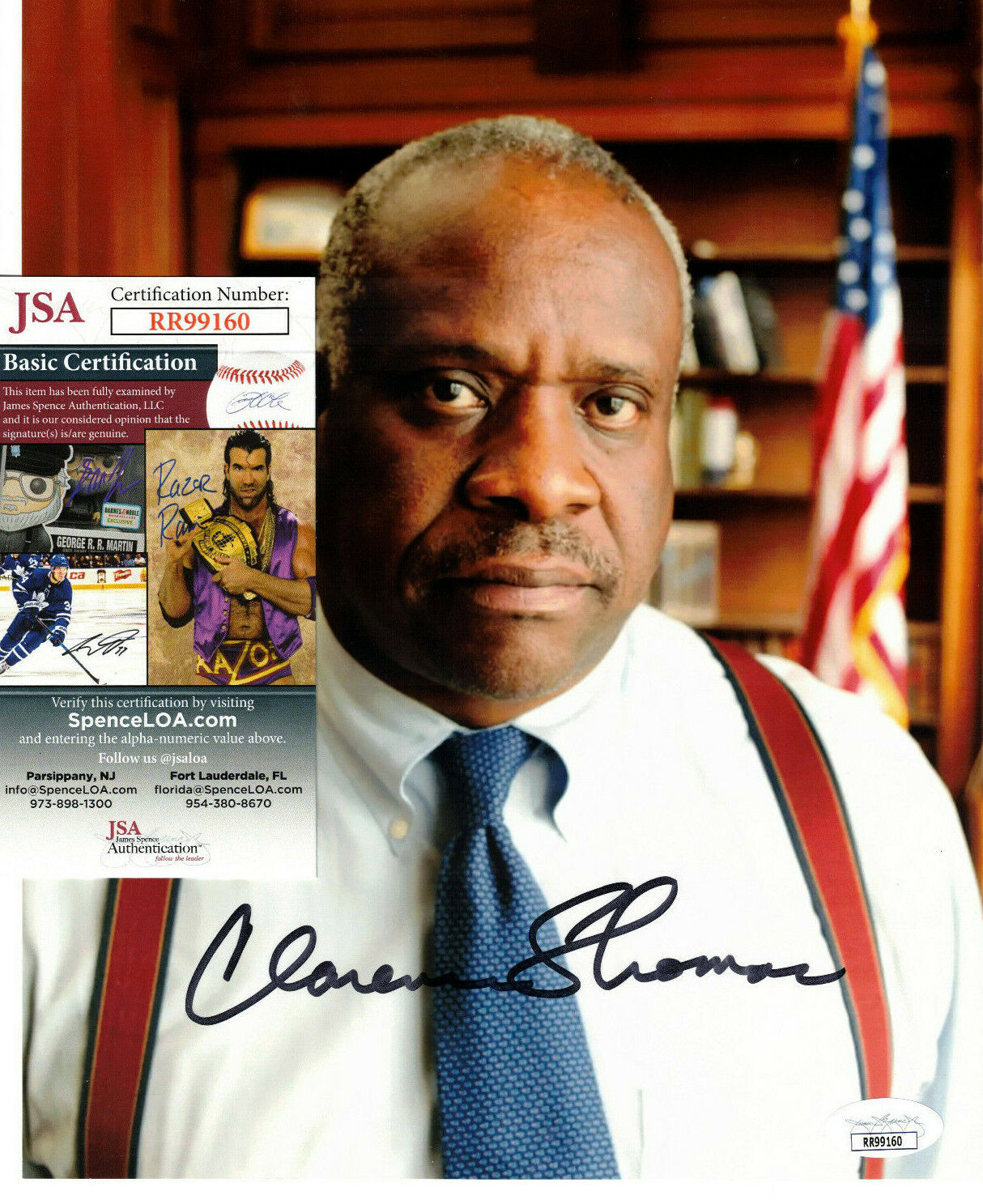 Judge Clarence Thomas Signed 8x10 Photo Poster painting Autograph, Supreme Court, JSA COA