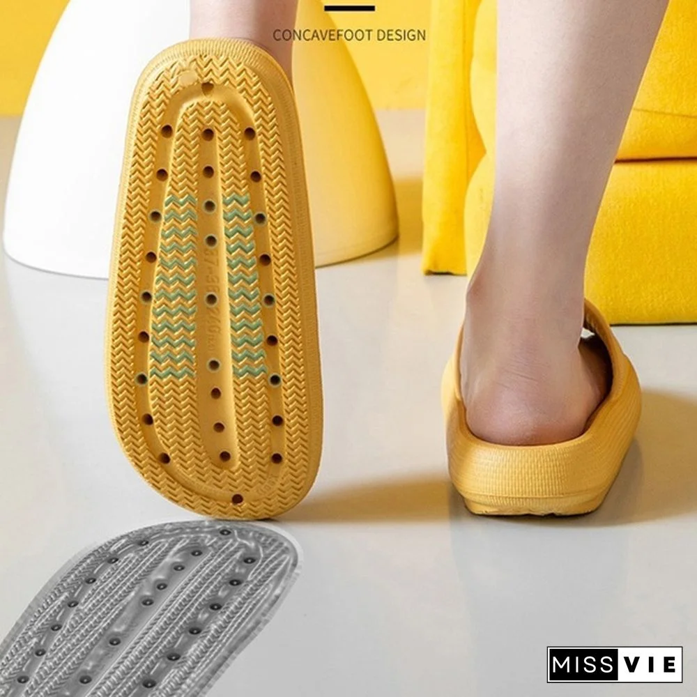 5 Colors Newest Super Soft Sandals Unisex Home Slippers Solid Color Thick Soled EVA Anti skid Fashion Sandals Quick Dry Shower Slippers Outdoor Bathing Slippers