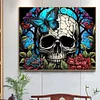Diamond Painting -DIY Round Drill Stained Glass Skull(50*45 CM)