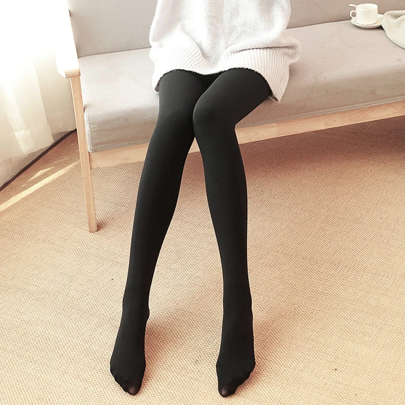 ATHVOTAR Thick Leggings Winter Warm Women Leggins Elastic Velvet Thermal Slim Elastic High Waist Legging Women