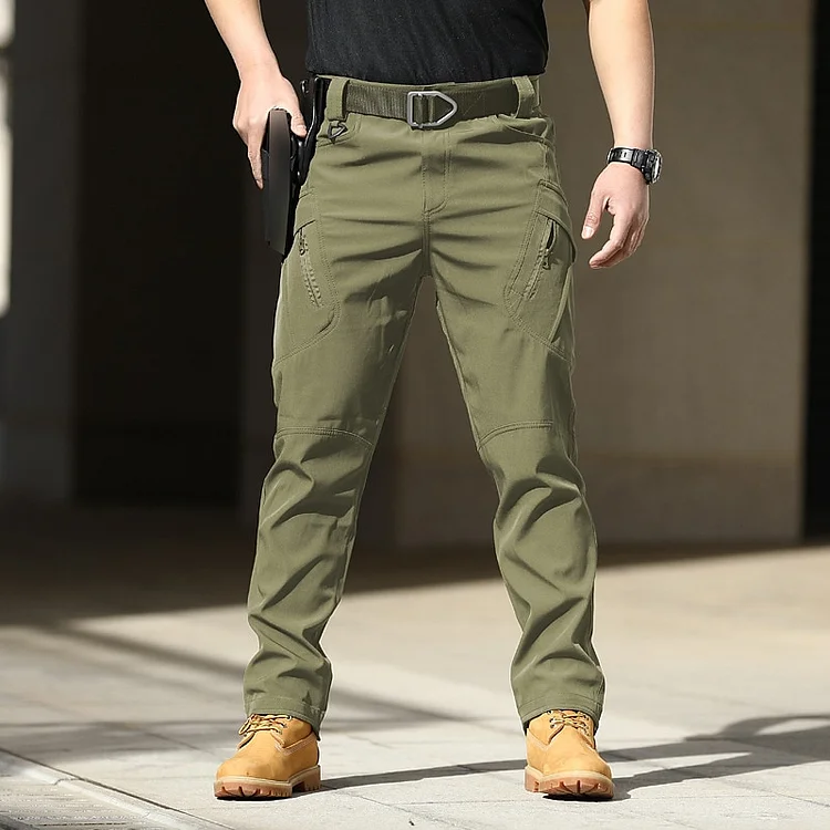 Men's Cargo Pants Tactical Trousers Classic Multi Pocket Straight Leg Solid Color Comfort