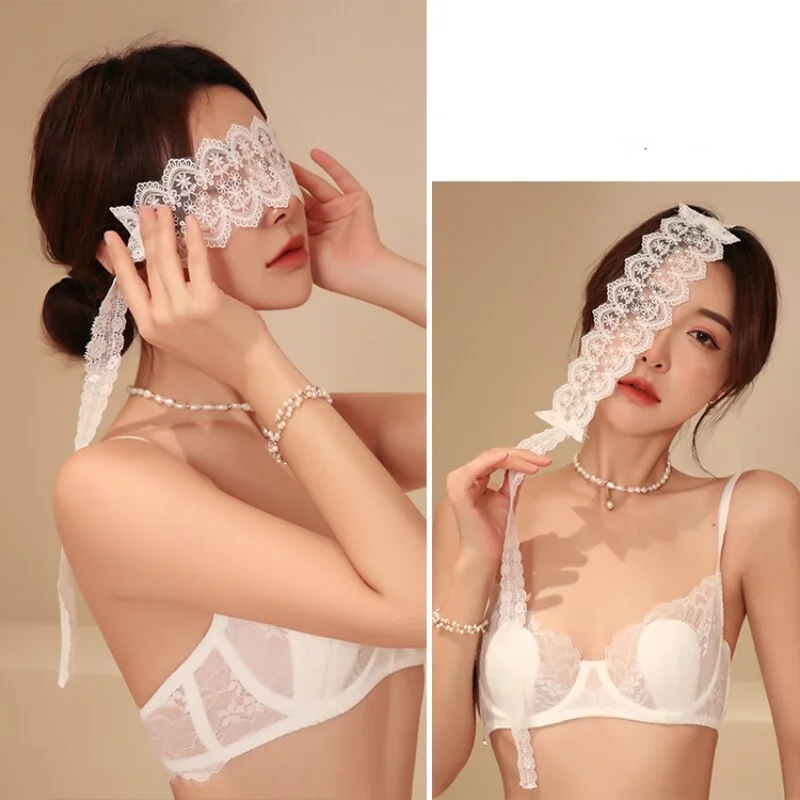 Sex Lingerie Accessories Lace Embroidered Hollow Out Eye Mask