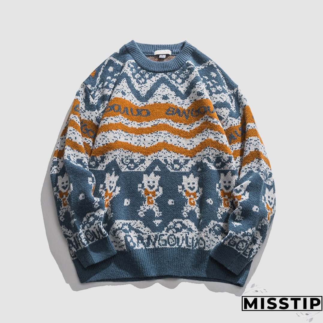 Vintage Cartoon Doll Sweater