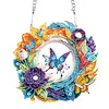 DIY Flowers Butterflies Diamond Painting Wreath （Single Sided)
