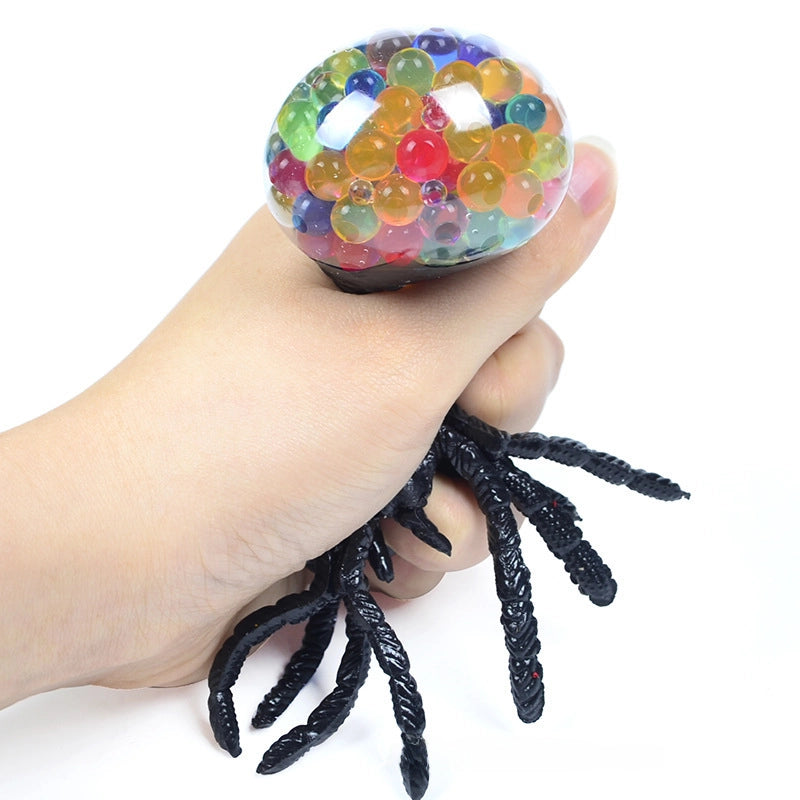 Hot Selling Halloween Spider Vent Ball Children’s Trick Toy Funny Pinch Music Factory Supply