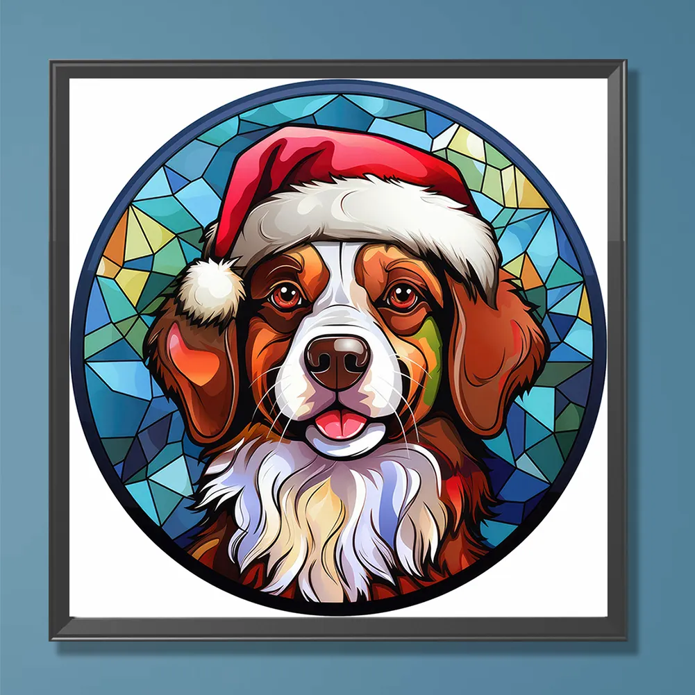 DIY Paint By Number 40*40cm - Christmas Dog