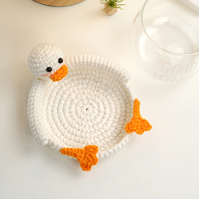 Handmade Knitting DIY Kit: Lying Duck Coaster Yarn Set 