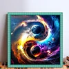 >SALE<Full Embroidery Cotton Thread 11CT Printed Taiji Planet Map Cross Stitch 45x45cm