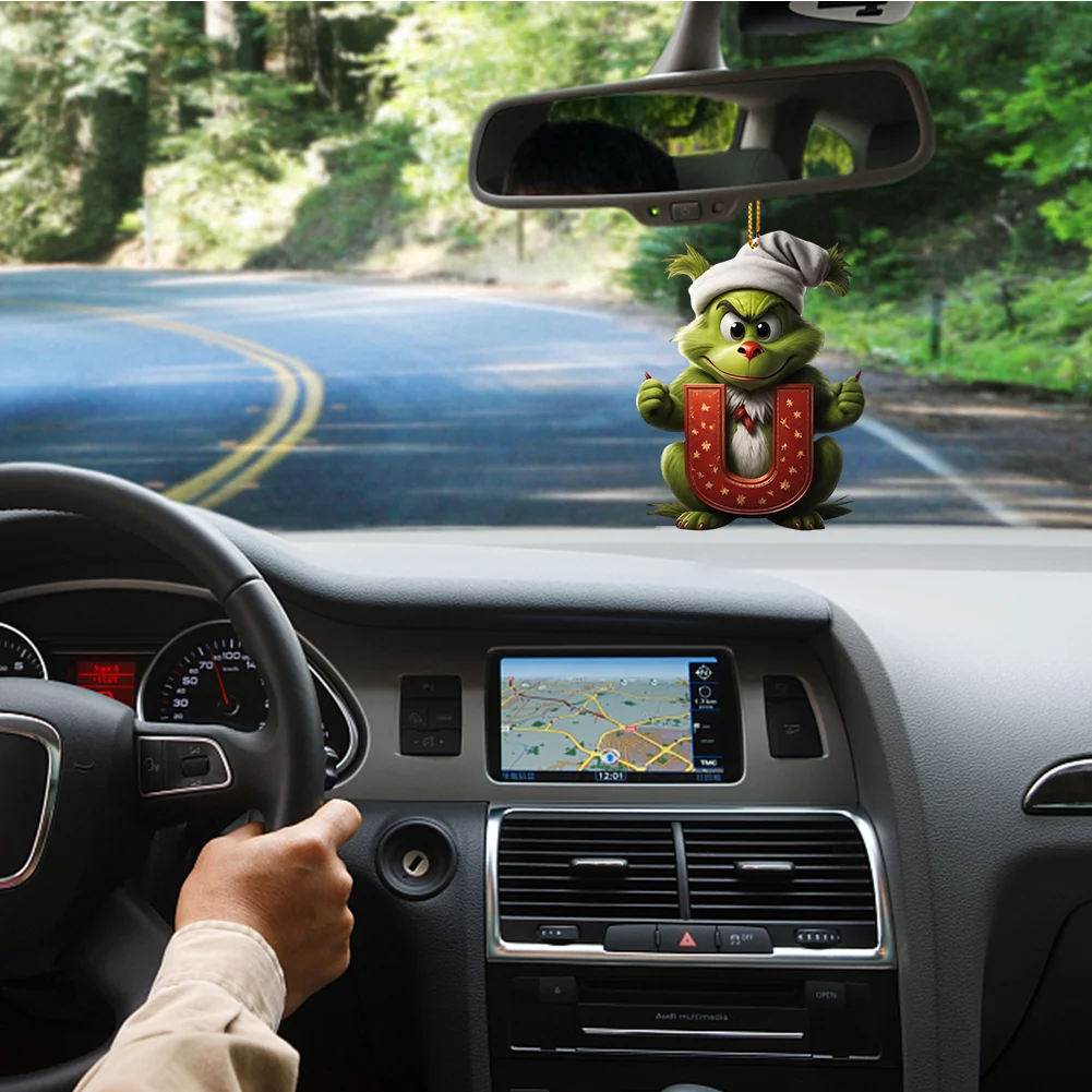 Christmas Acrylic Grinch Xmas Tree Hanging Ornament Hanging Green Monster Decor