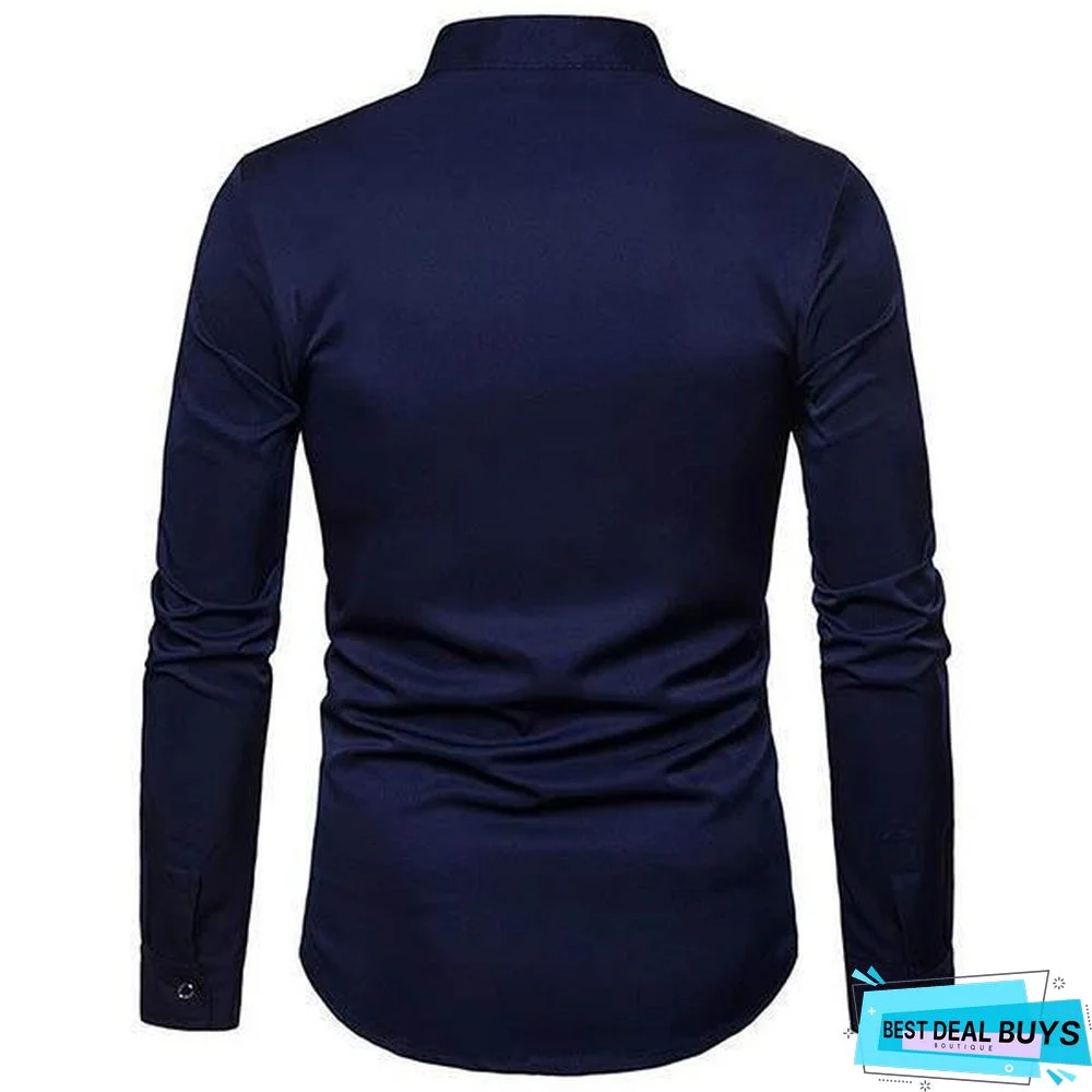Men's Embroidered Long Sleeve Shirts