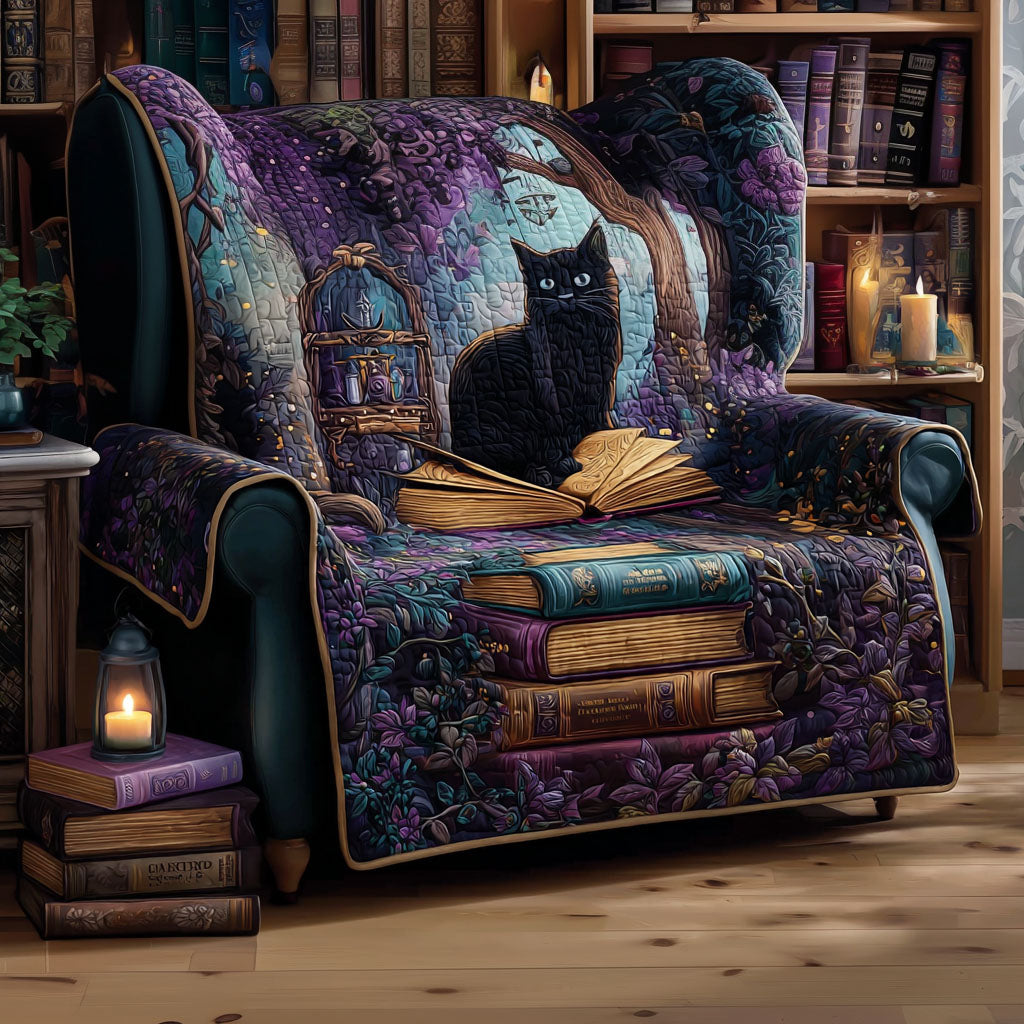 Spellbound Cat Quilted Sofa Cover NCU0PT9947 everthome