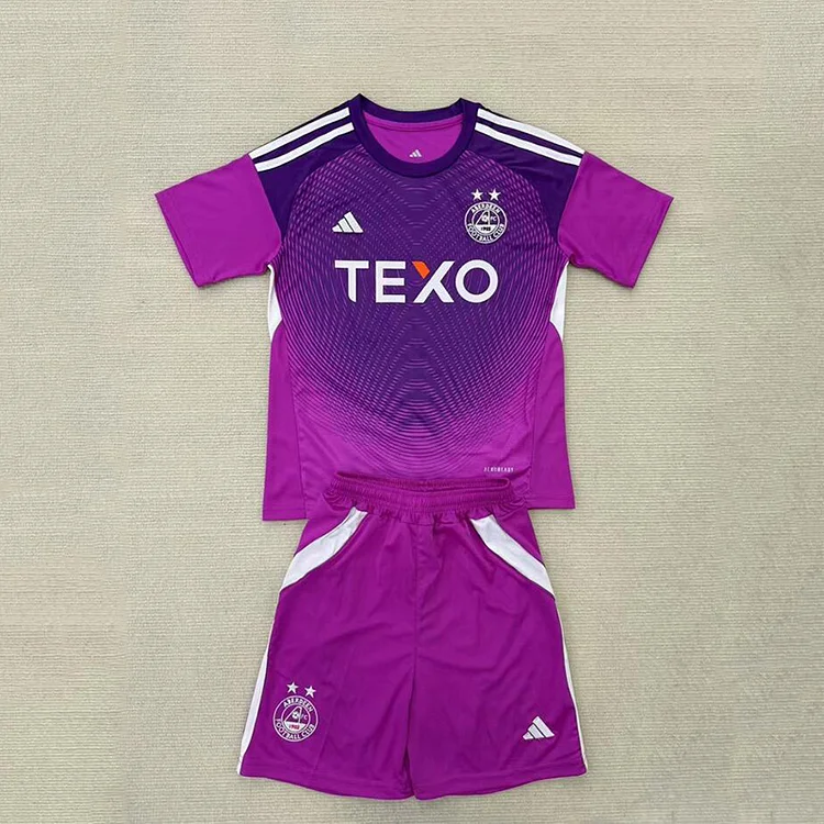 Kids Aberdeen 25/26 GK Purple Football Jersey