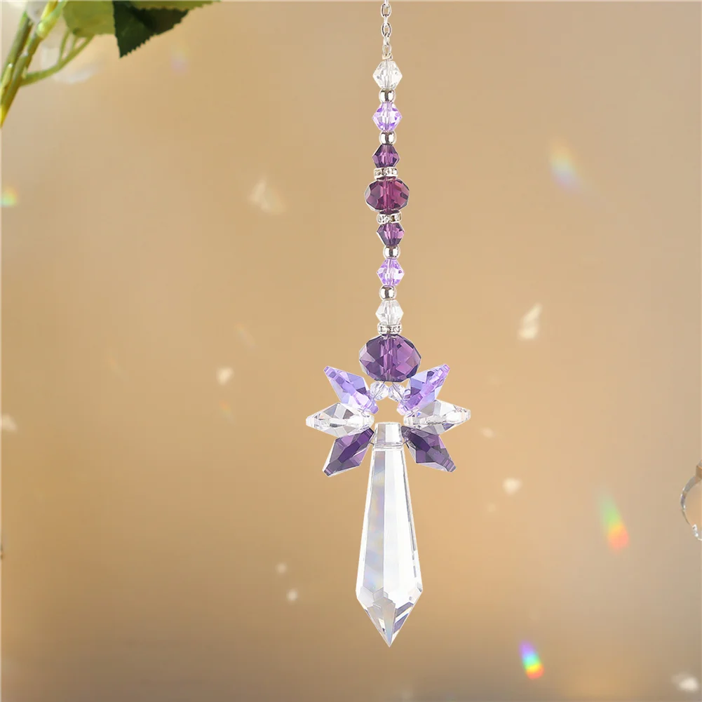 1/5pcs Crystal Wind Chime Garden Hanging Pendant Ornaments for Indoor Outdoor