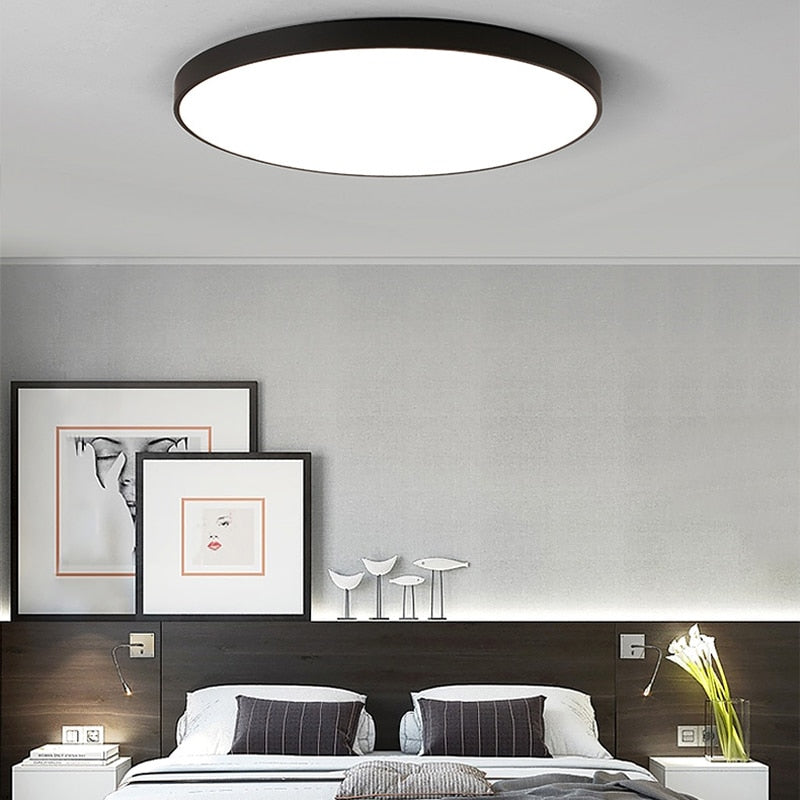 LED Ceiling Light Modern Lamp Living Room Lighting Fixture Bedroom Kitchen Surface Mount Flush Panel Remote Control