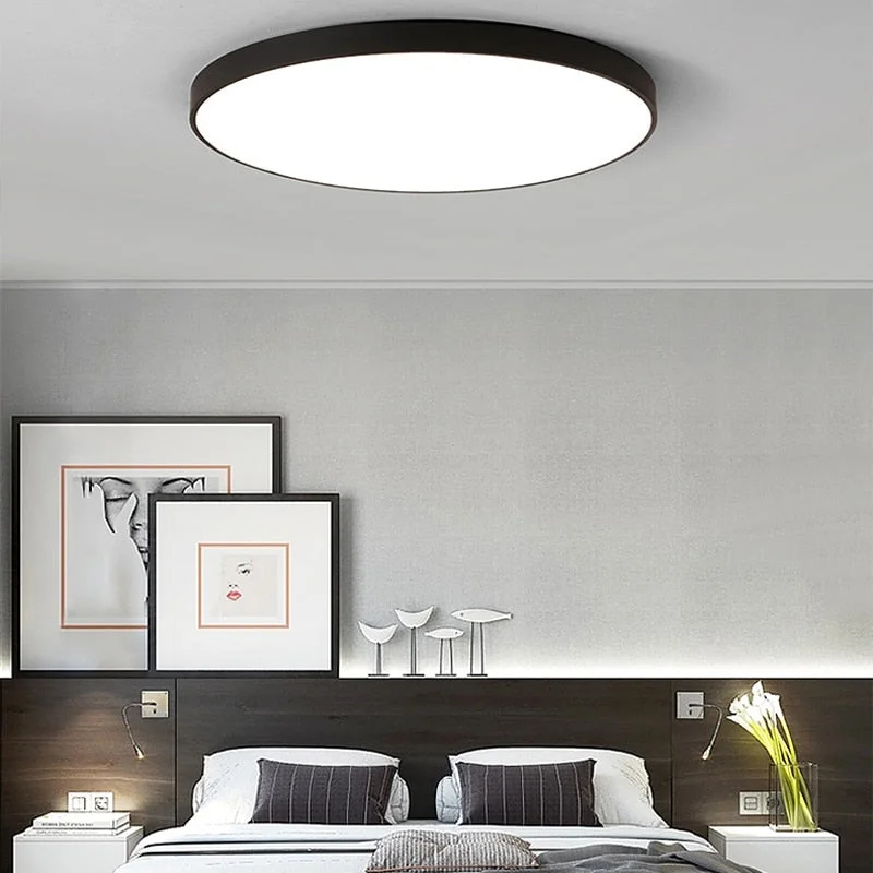 LED Ceiling Light Modern Lamp Living Room Lighting Fixture Bedroom Kitchen Surface Mount Flush Panel Remote Control