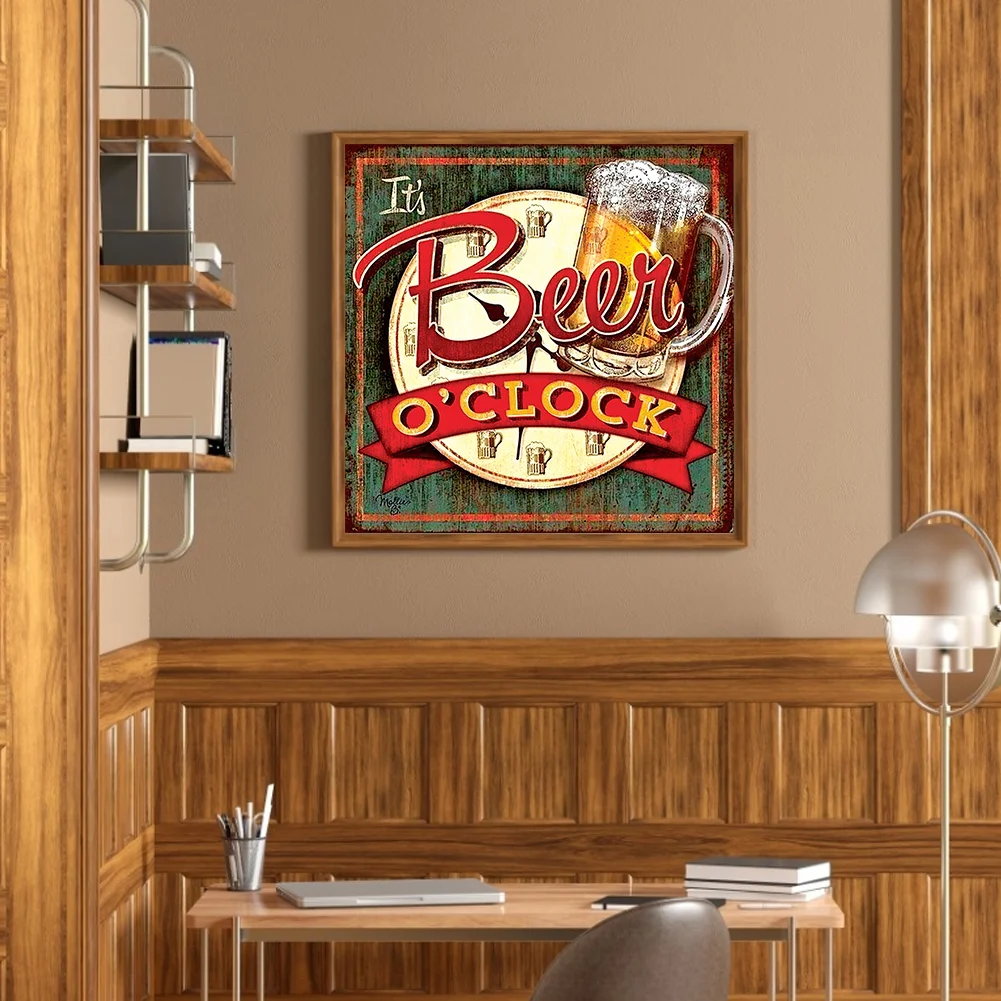 Diamond Painting - Full Round Drill - Beer Letters(30*30cm)