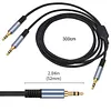 1/8in TRS Stereo Splitter Cable Male To Dual Male 3.5mm Y-Splitter Stereo Audio Cable for Speakers Headphone Cell Phone PC Laptop