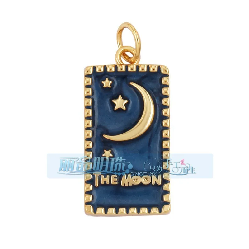 1 Piece 12 * 23mm 15*15mm 5*12mm Hole 5~5.9mm Half 925 Silver Zircon Sun Moon Pendant Jewelry Accessories