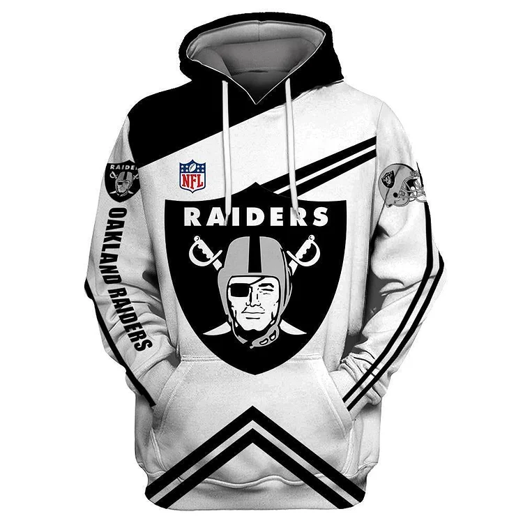 Oakland Raiders 3D Printed Hooded Pocket Pullover Hoodie