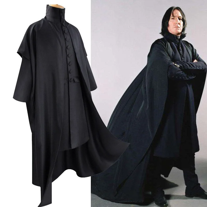 Harry Potter Professor Severus Snape Cosplay Costume-elleschic