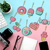 9Pcs DIY Diamond Painting Donuts Keychain