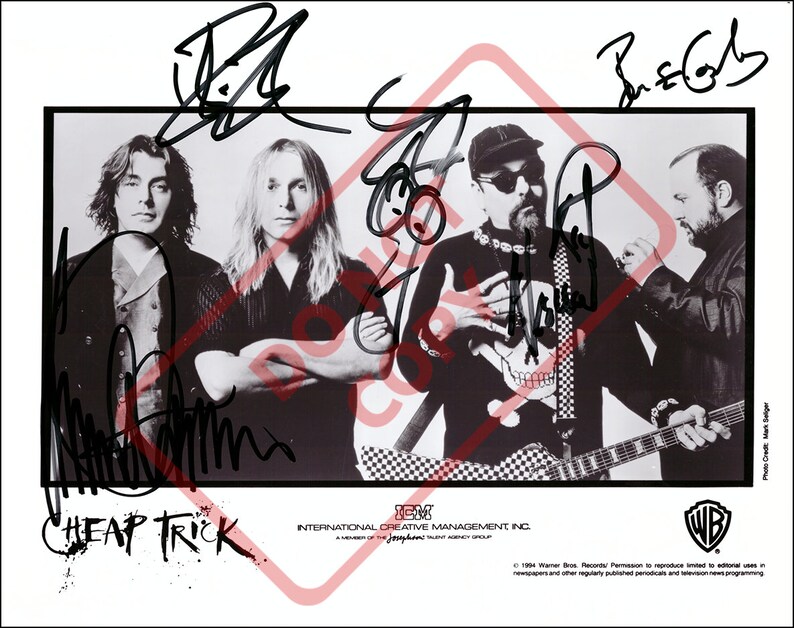 Cheap Trick group 8.5x11 Autographed Signed Reprint Photo Poster painting