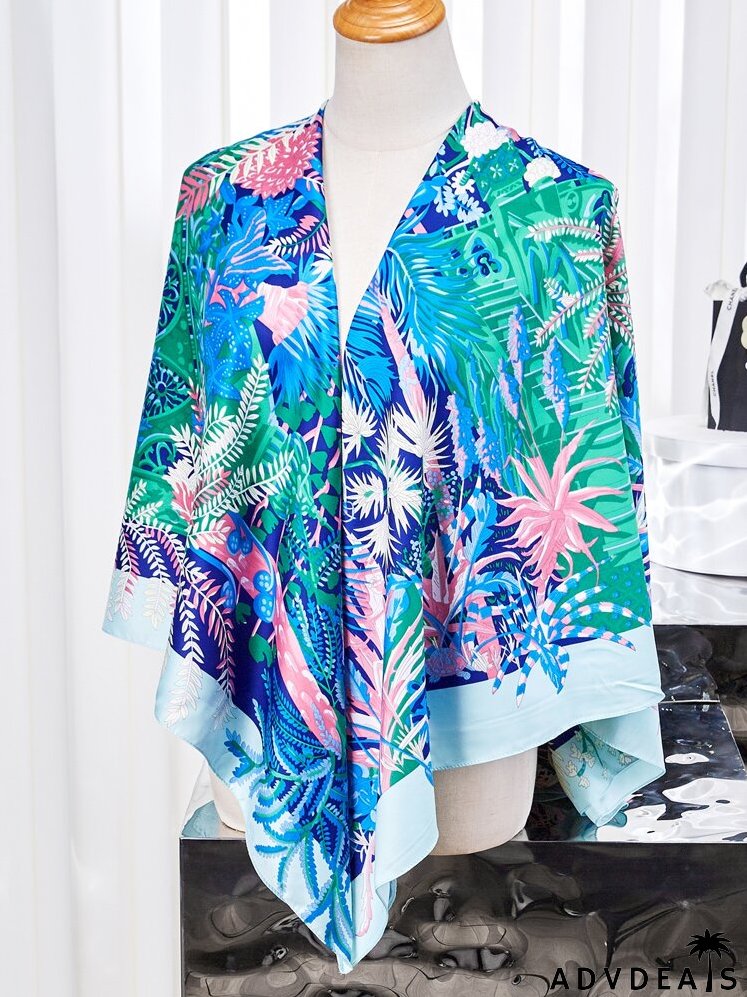 Flower & Leaf Print Bandana