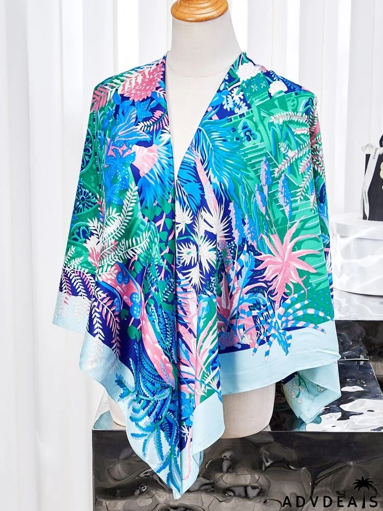 Flower & Leaf Print Bandana