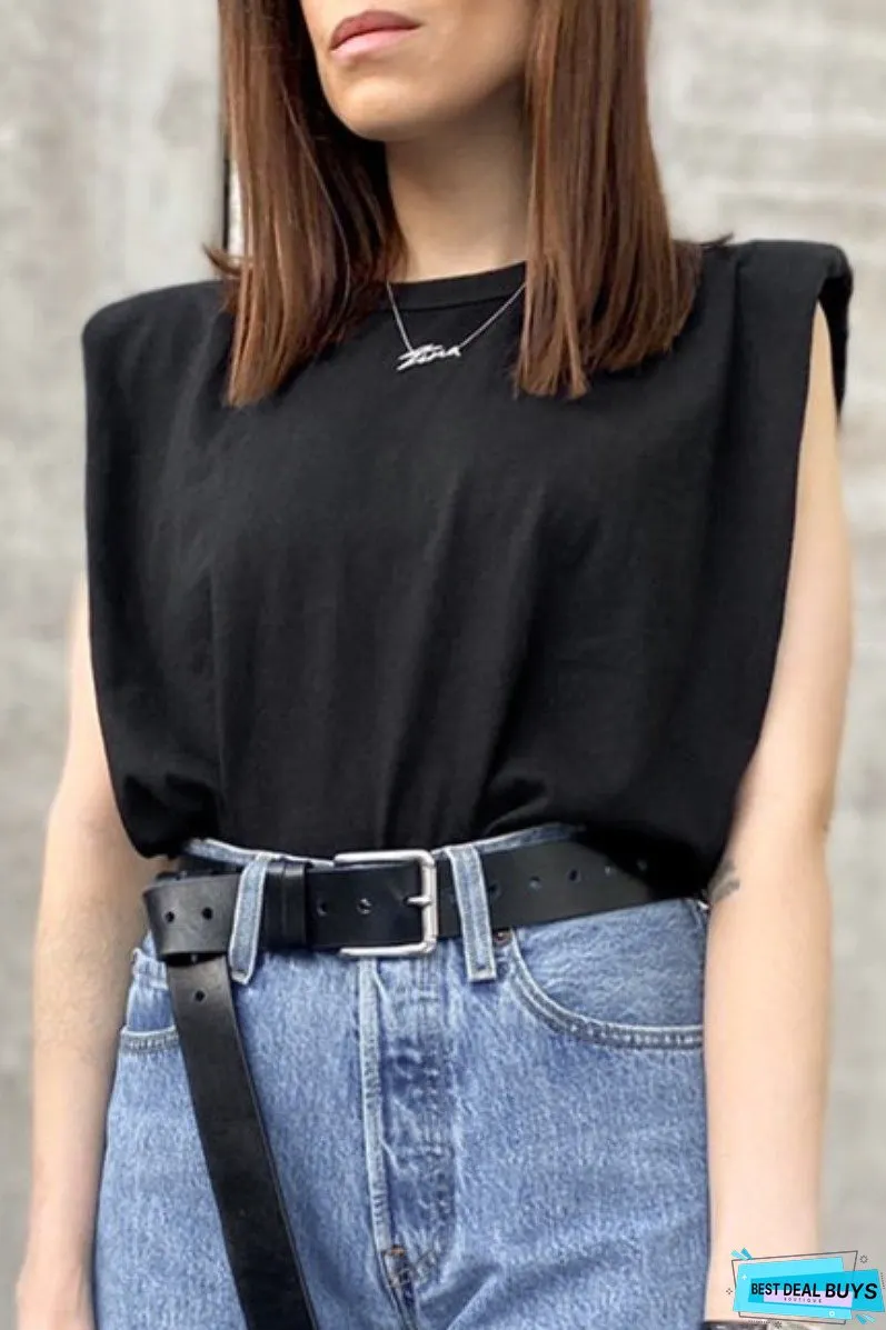 Basic Solid Black T-shirt